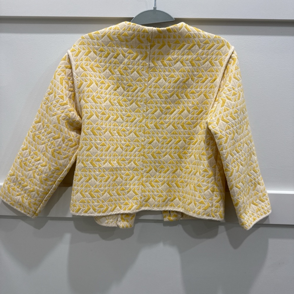 Zara Yellow Patterned Kids Jacket - Picture 3 of 3